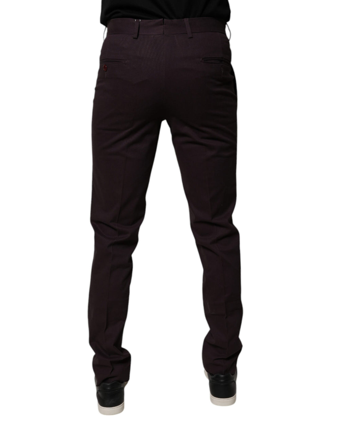 BENCIVENGA Brown Pure Cotton Slim Fit Men Dress Pants