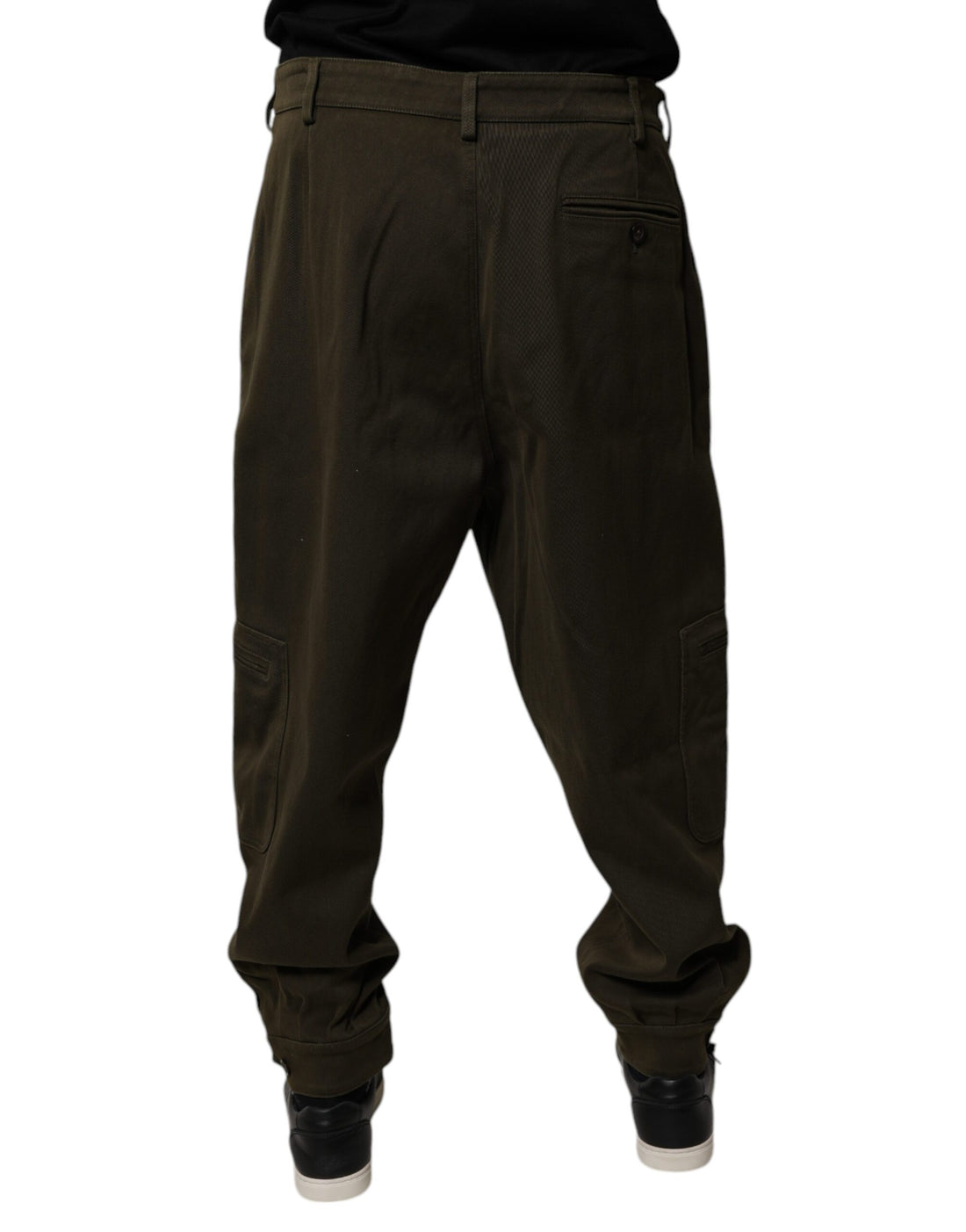 Dolce & Gabbana Dark Brown Cotton Jogger Cargo Pants