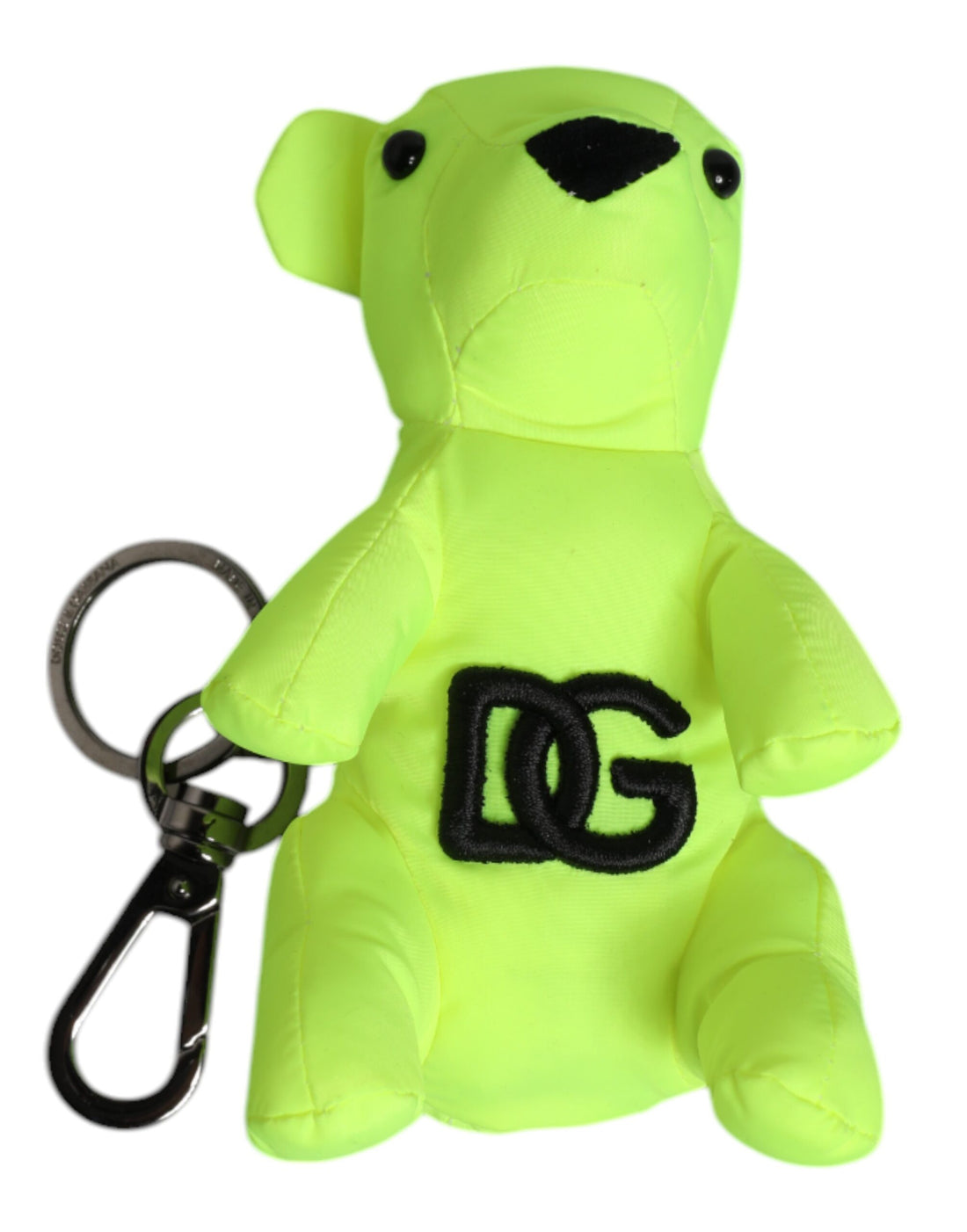Dolce & Gabbana Green Bear Embroidered Logo Keychain Clasp Keyring