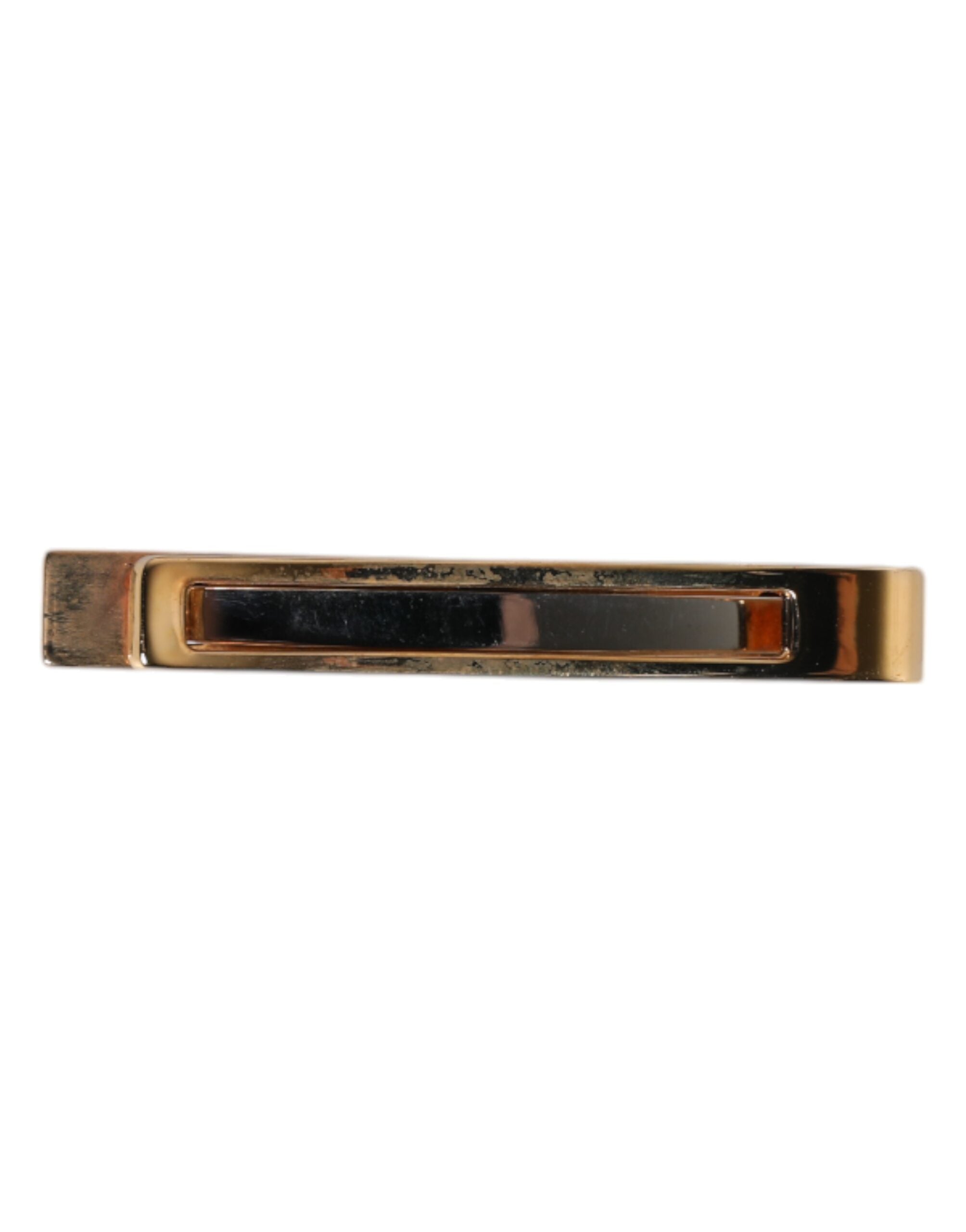 Dolce & Gabbana Multicolor Gold Tone Brass Tie Clip Bar