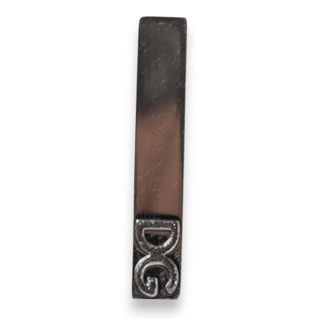 Dolce & Gabbana Silver Tone Brass Logo Branded Tie Clip Bar
