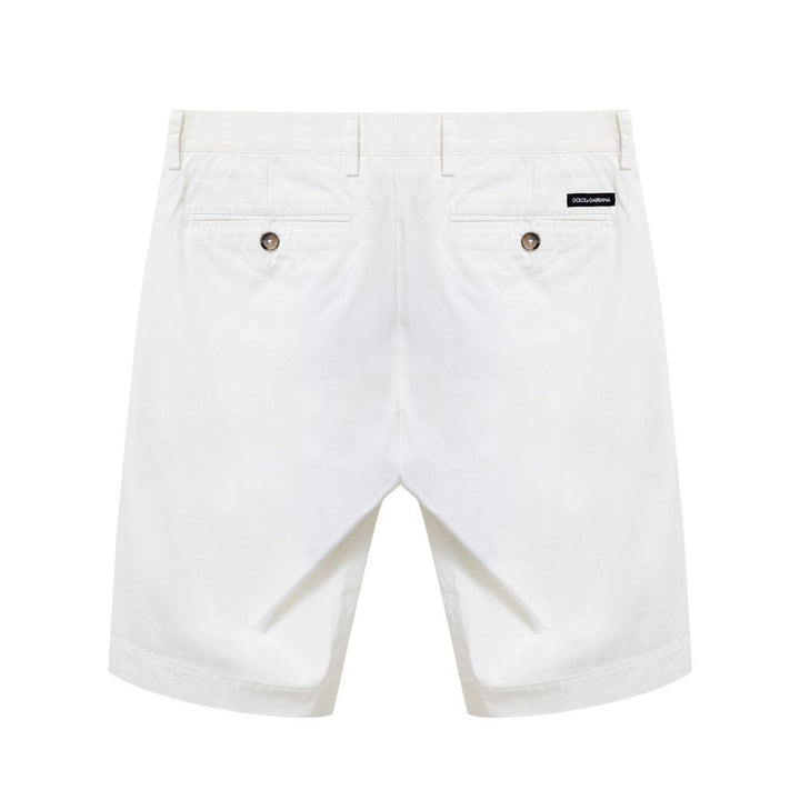 Dolce & Gabbana White Cotton Bermuda