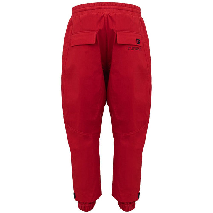 Dolce & Gabbana Red Polyamide Athletic Pants