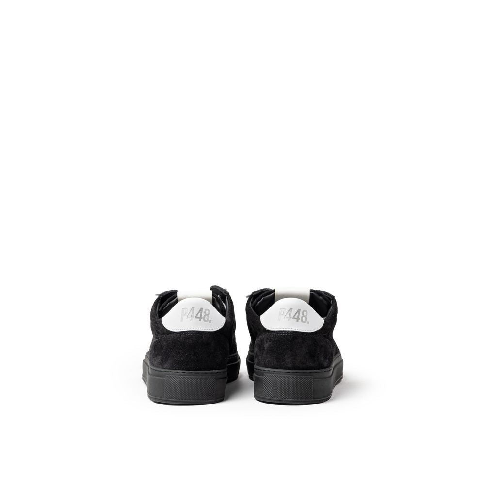 P448 Black Suede Leather Athletic Sneakers