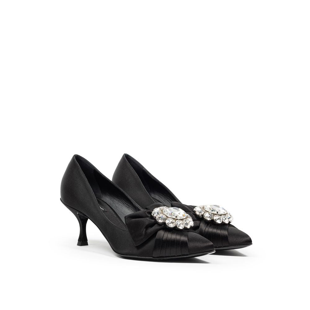 Dolce & Gabbana Black Viscose Pumps