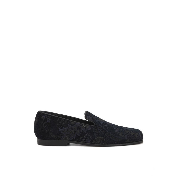 Etro Blue Leather Slip-On Loafers