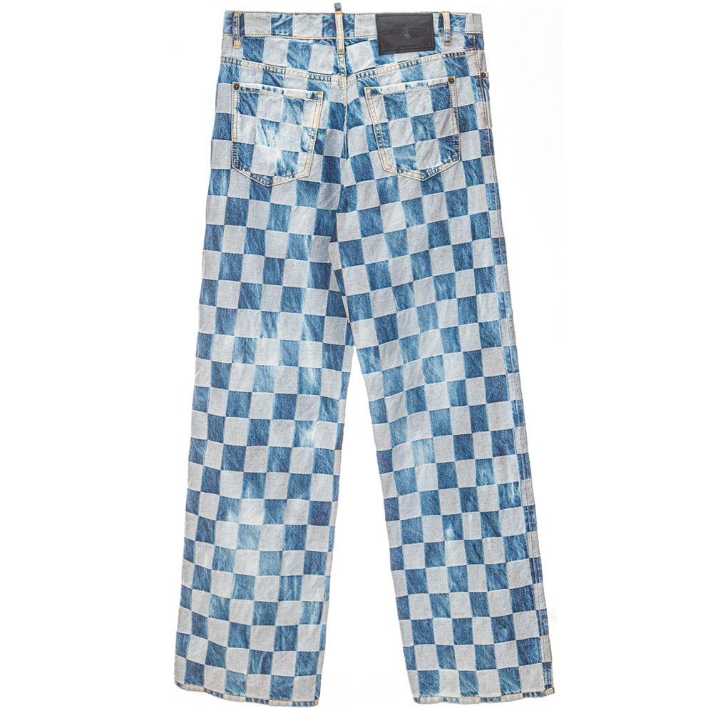 Dsquared² Blue Cotton Relaxed Fit Jeans