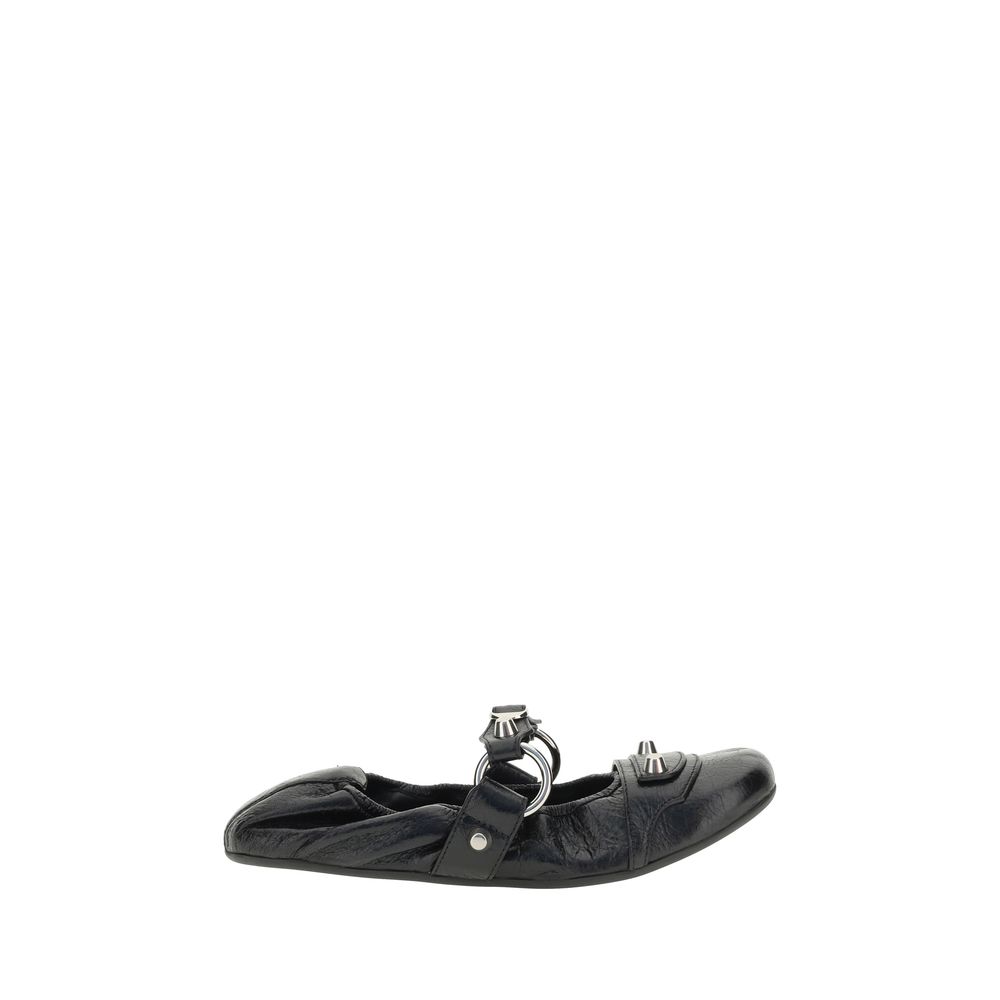 Balenciaga Black Lamb Ovis Aries Aries Ballet Flats