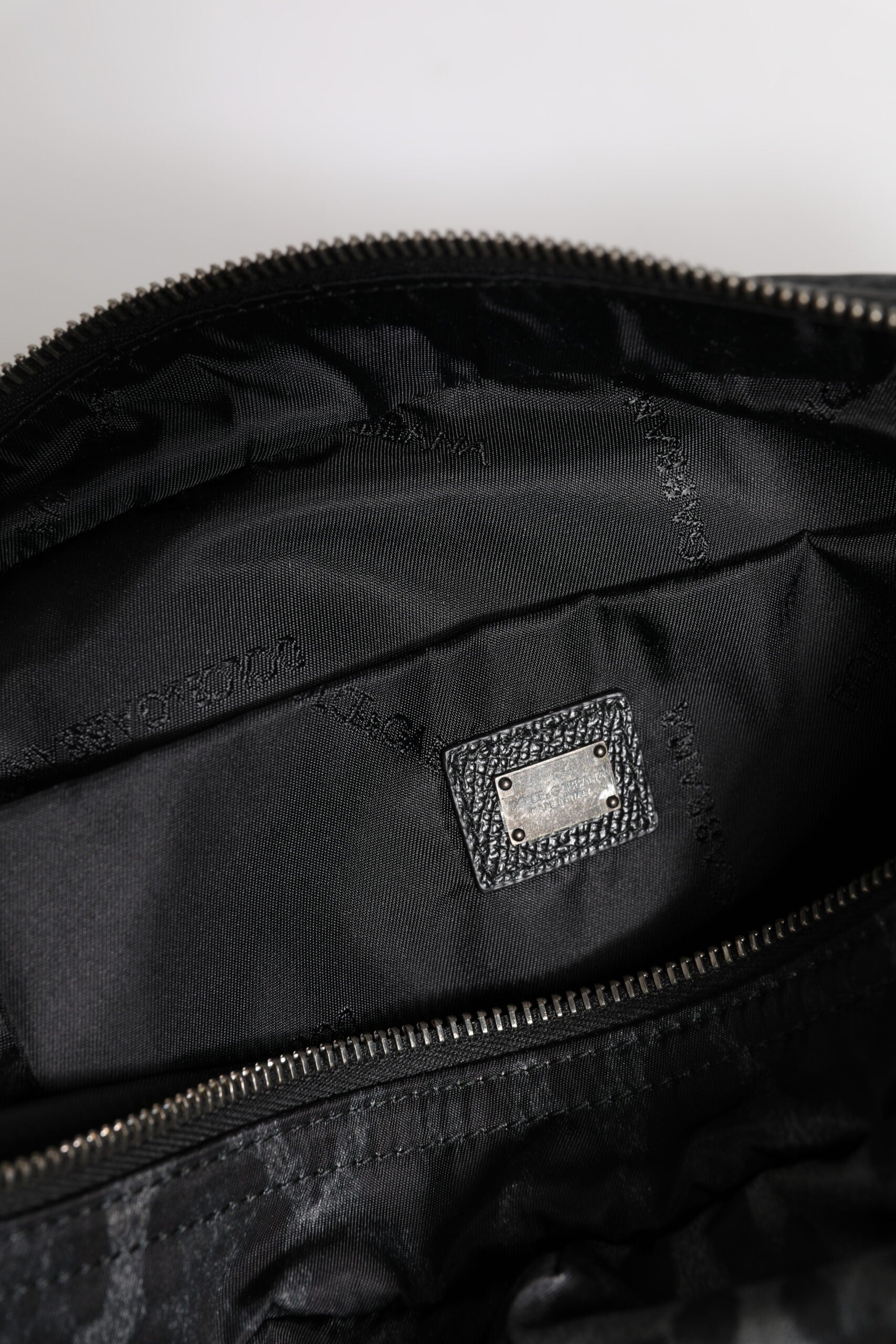 Dolce & Gabbana Black Gray Leopard DG Logo Belt Waist Fanny Pack Bag