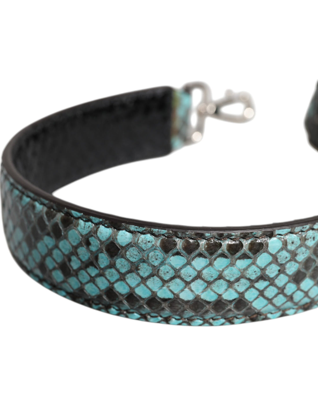 Dolce & Gabbana Black Blue Exotic Leather Bag Shoulder Strap