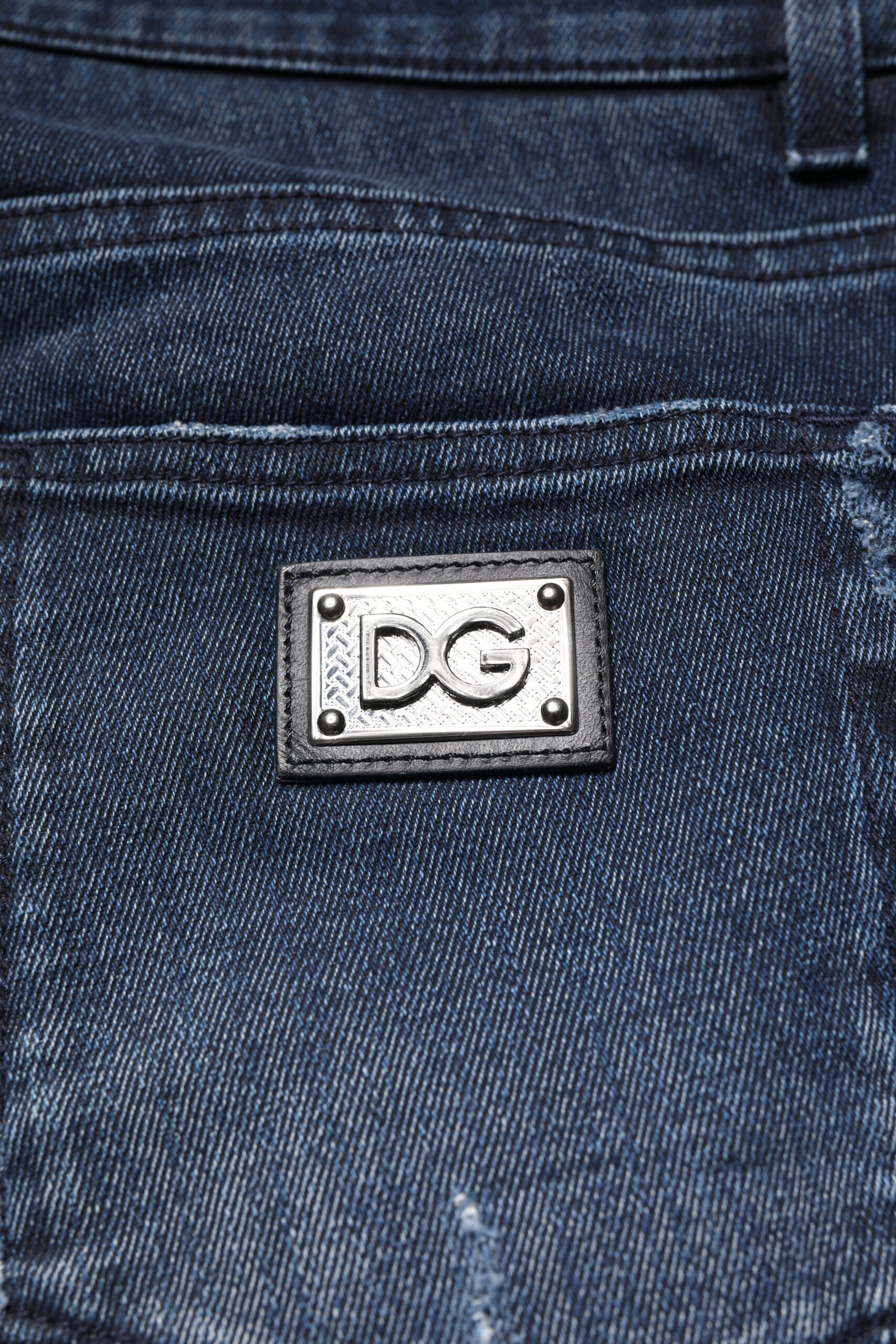 Dolce & Gabbana Blue Cotton Stretch Skinny Men Denim Jeans