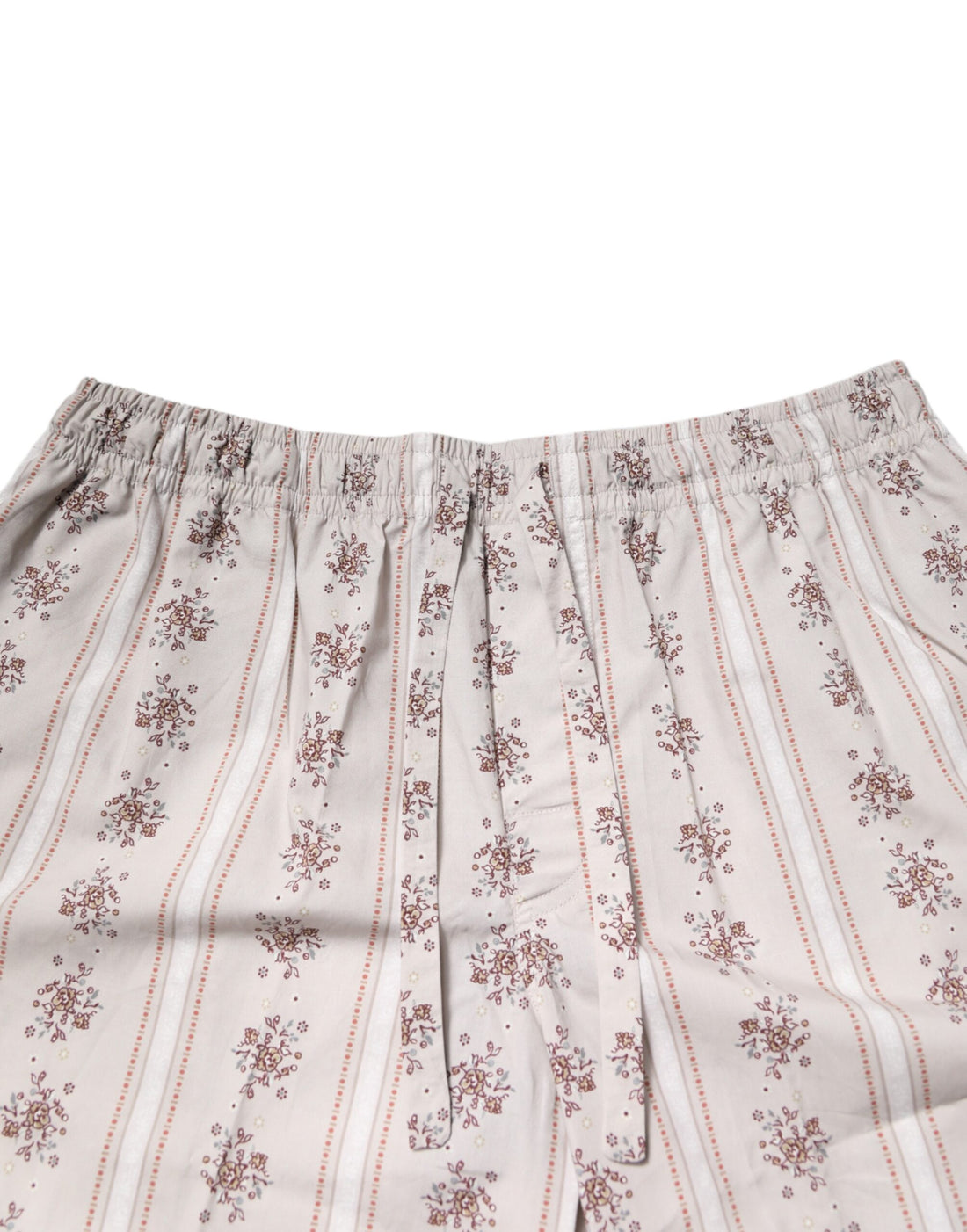 Dolce & Gabbana Beige Floral Print Cotton Men Pajama Set Sleepwear