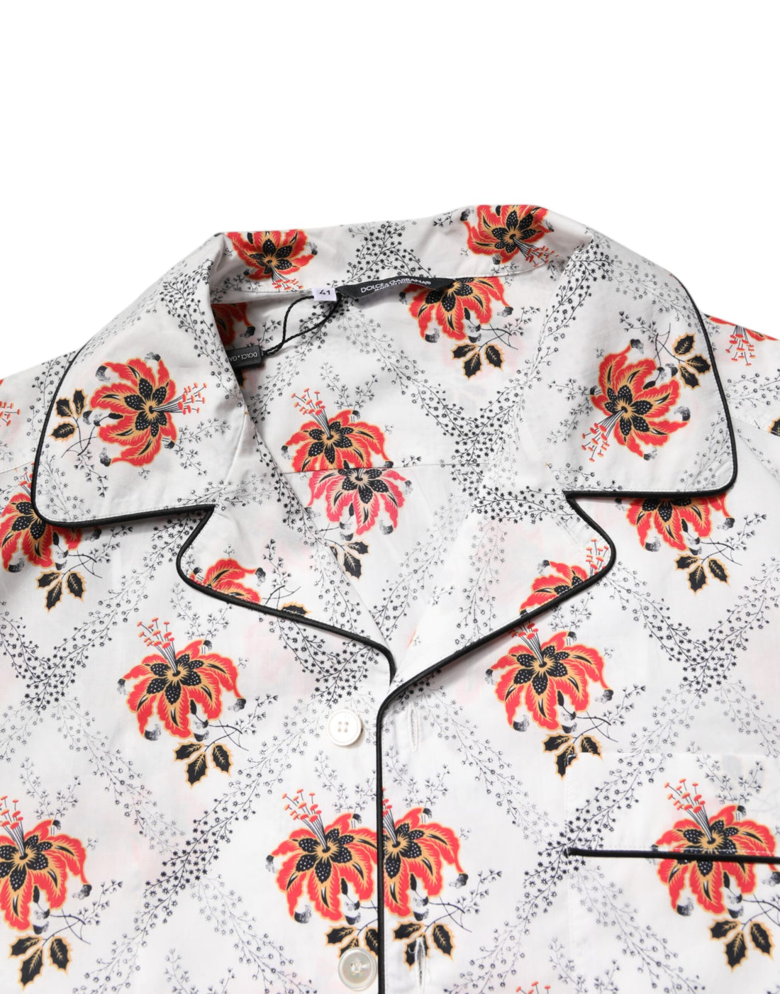 Dolce & Gabbana Multicolor Floral Print Cotton Pajama Set Sleepwear