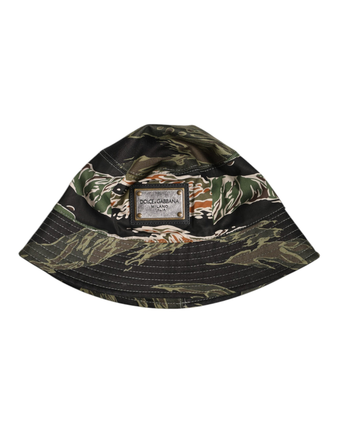 Dolce & Gabbana Multicolor DG Plaque Wide Brim Bucket Hat