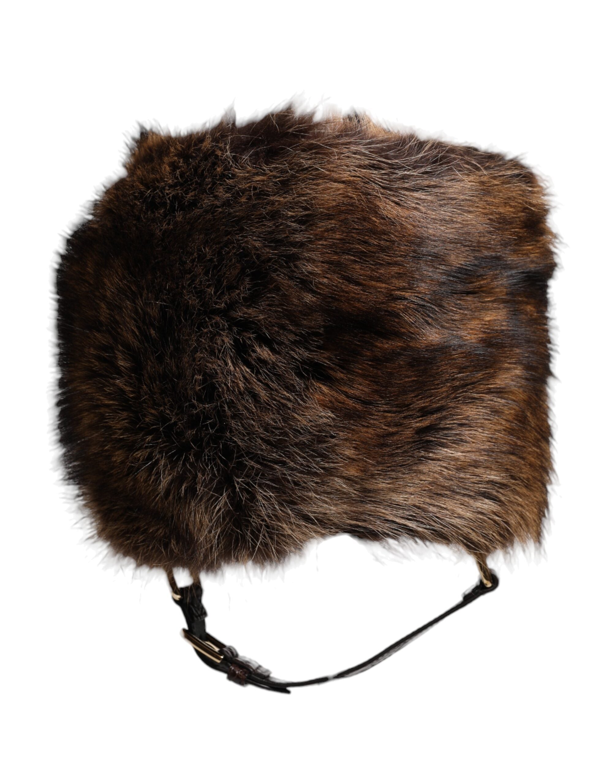 Dolce & Gabbana Brown Fur Women Bucket Hat