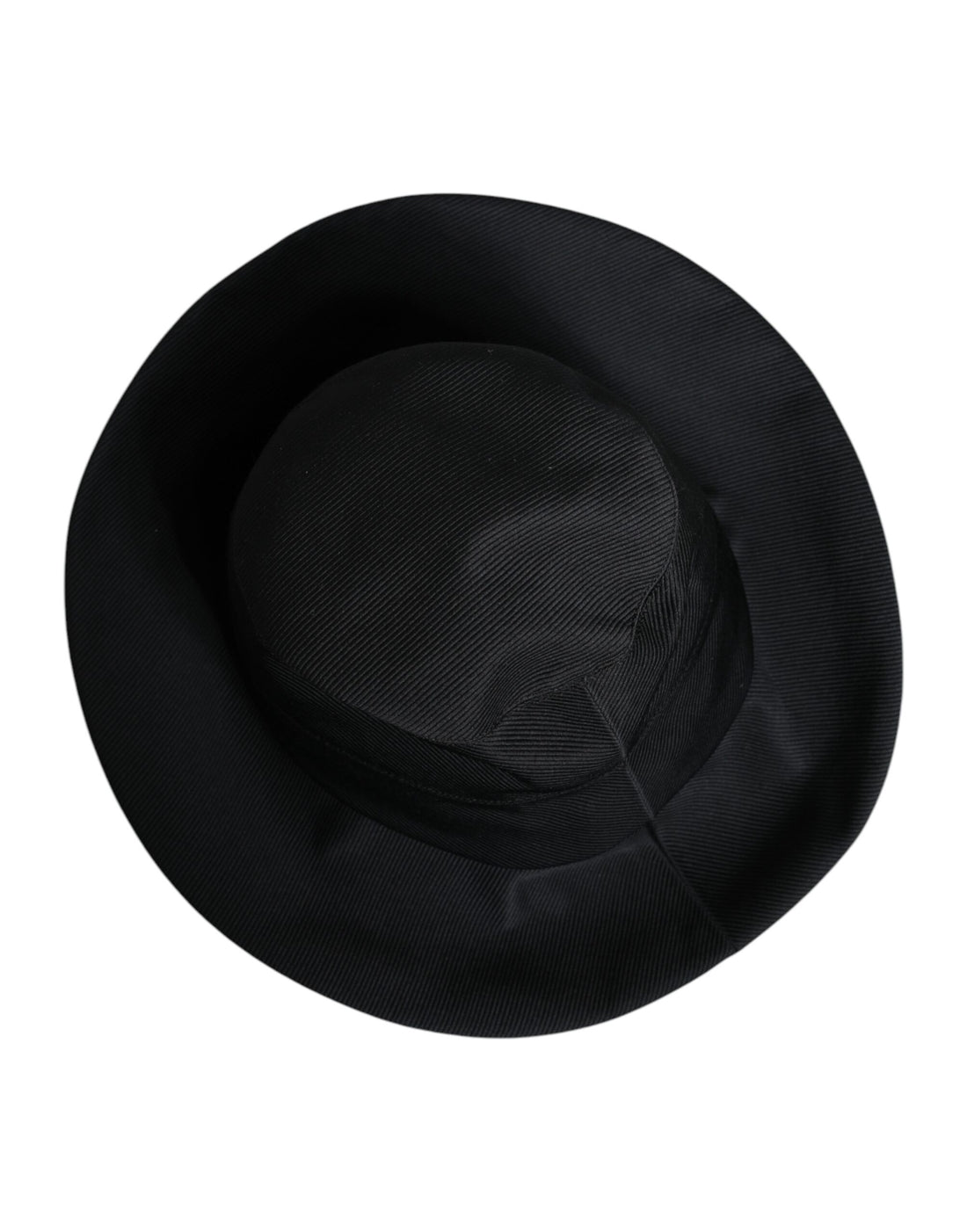 Dolce & Gabbana Black Cotton Wide Brim Fedora Hat