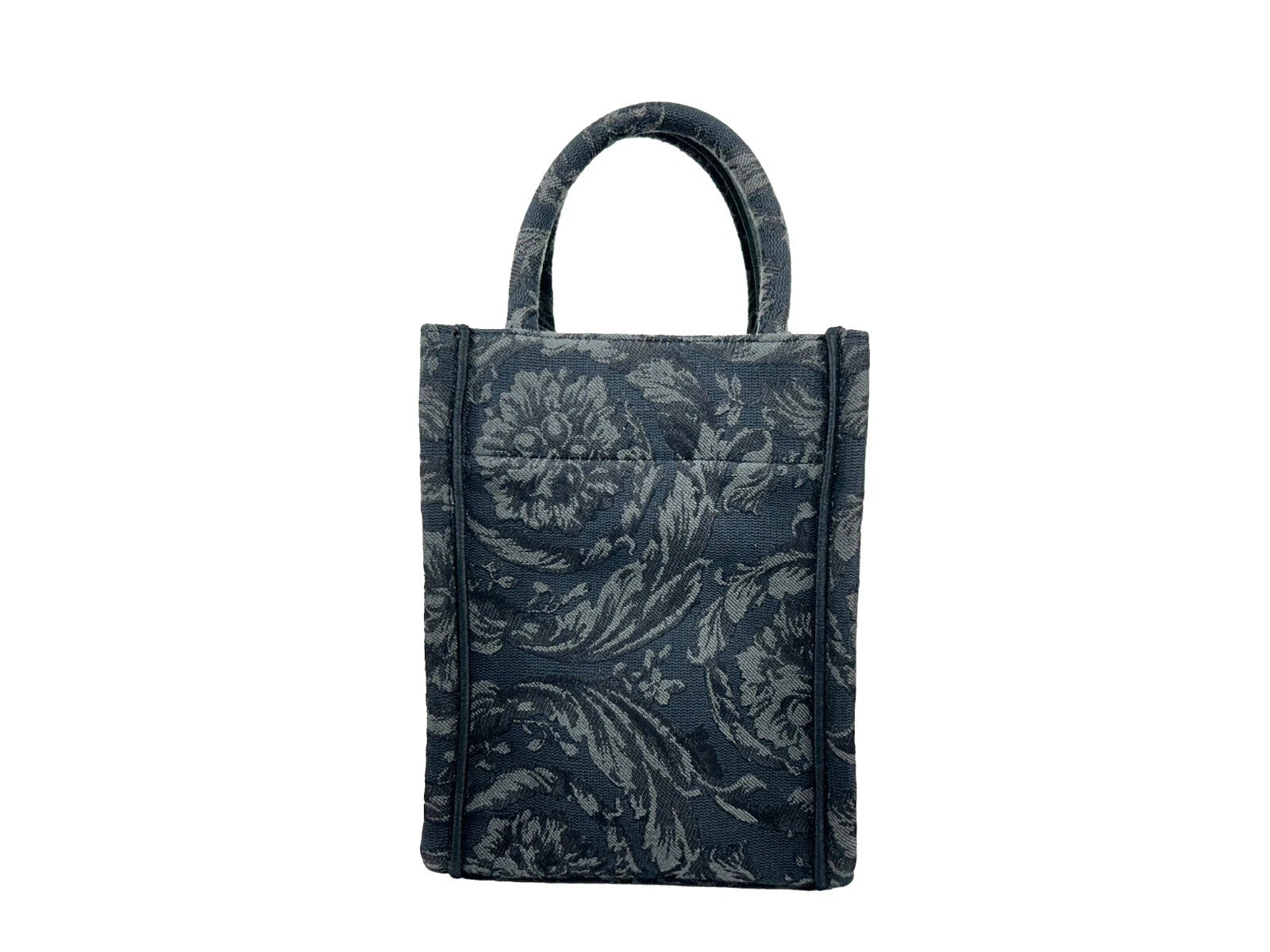 Versace Athena Barocco Mini Top Handle Tote Crossbody Bag Black