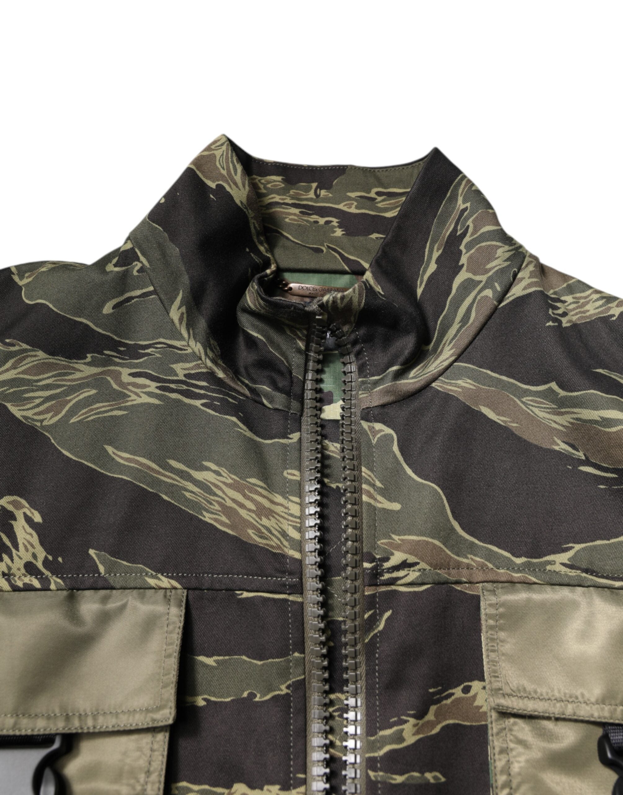 Dolce & Gabbana Multicolor Camouflage Cotton Bomber Jacket