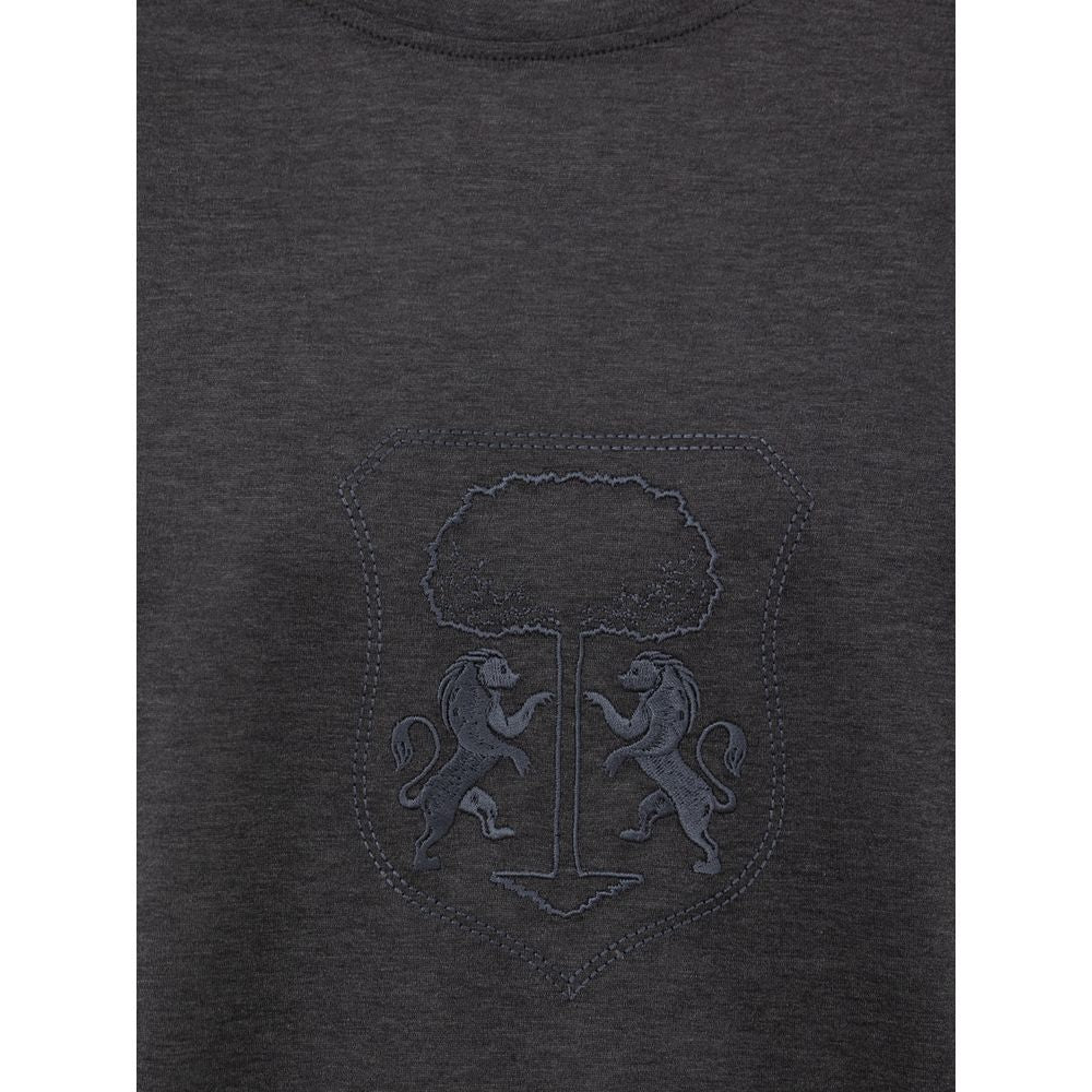 Corneliani Gray Cotton T-Shirt
