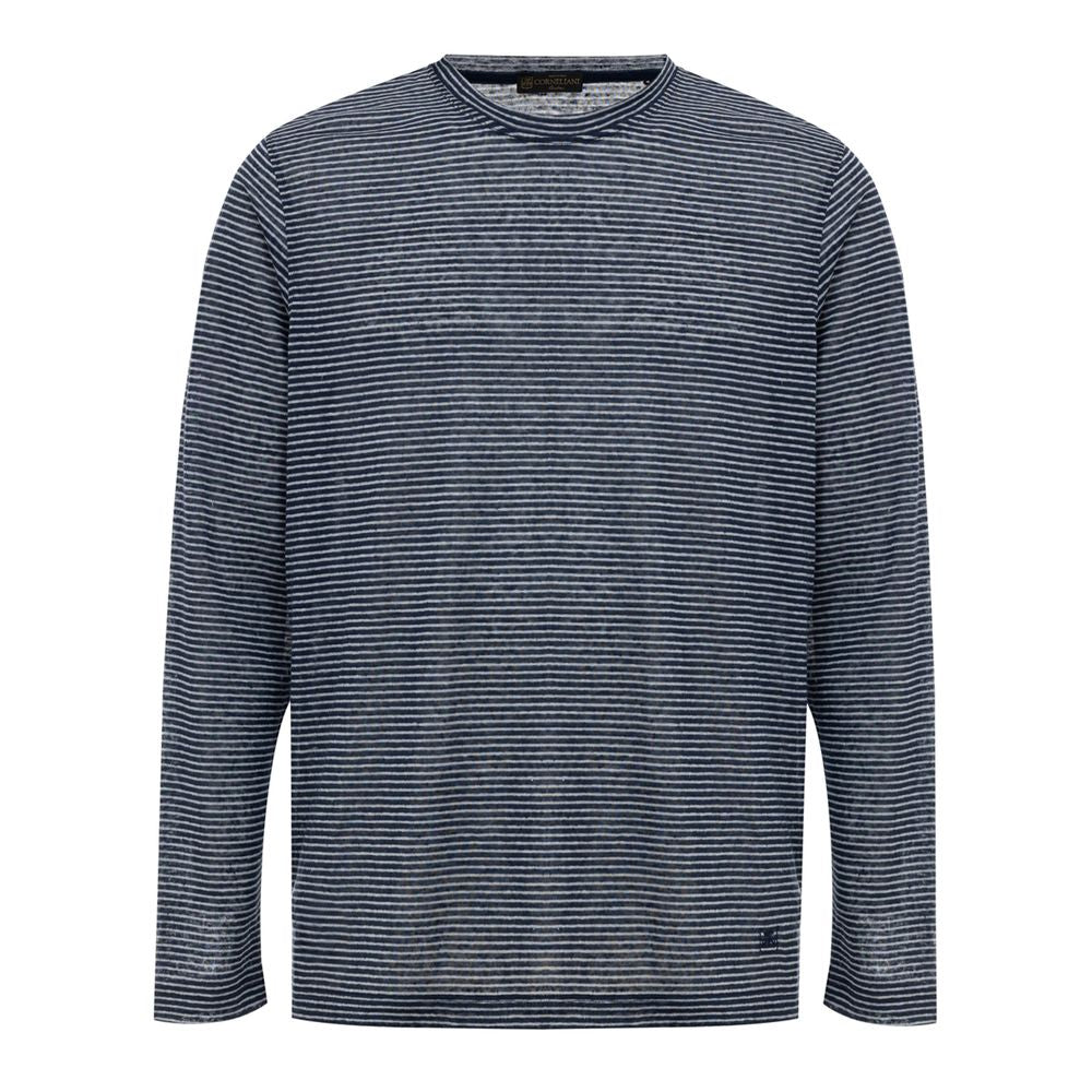 Corneliani Blue Linen Long Sleeve