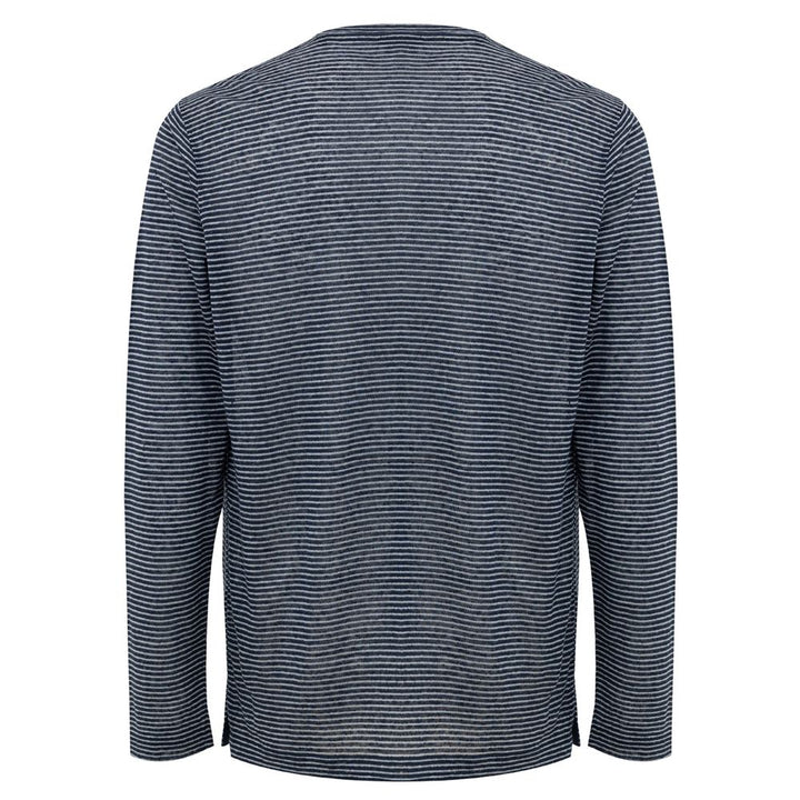 Corneliani Blue Linen Long Sleeve