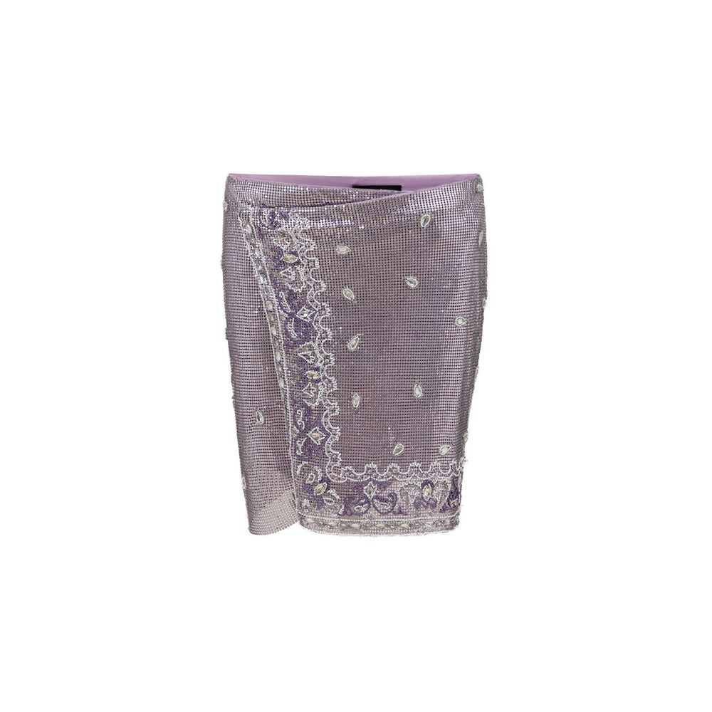 Retrofête Purple Metal Mini Skirt