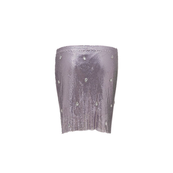 Retrofête Purple Metal Mini Skirt