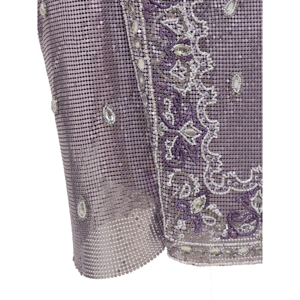 Retrofête Purple Metal Mini Skirt