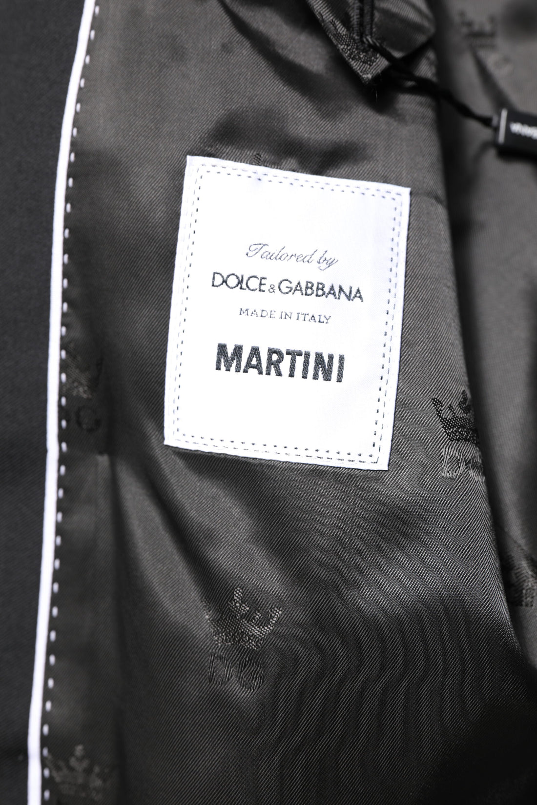 Dolce & Gabbana Black MARTINI Double Breasted Coat Blazer