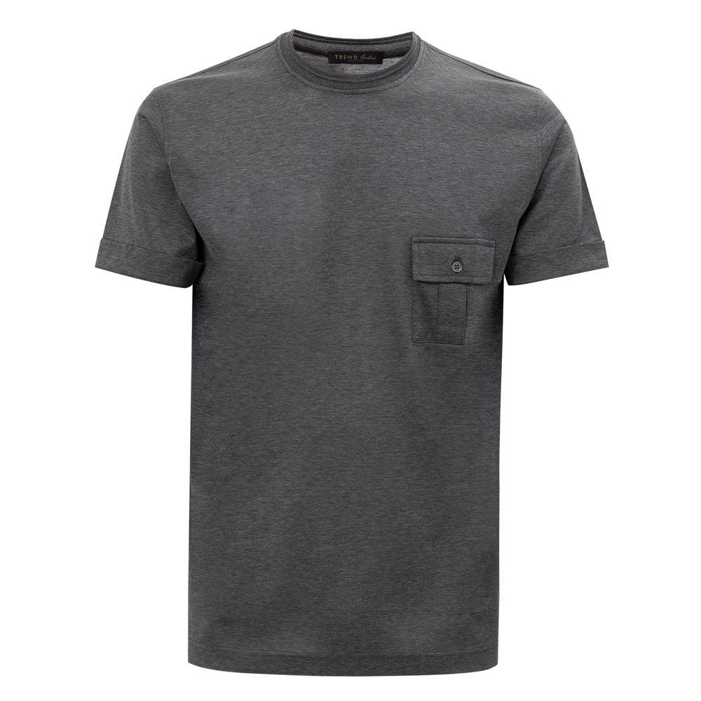 Corneliani Gray Cotton T-Shirt
