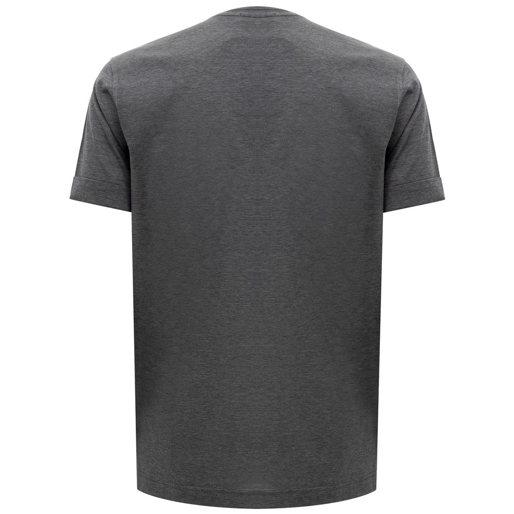 Corneliani Gray Cotton T-Shirt