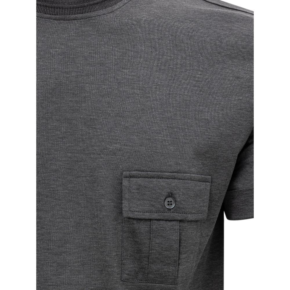 Corneliani Gray Cotton T-Shirt