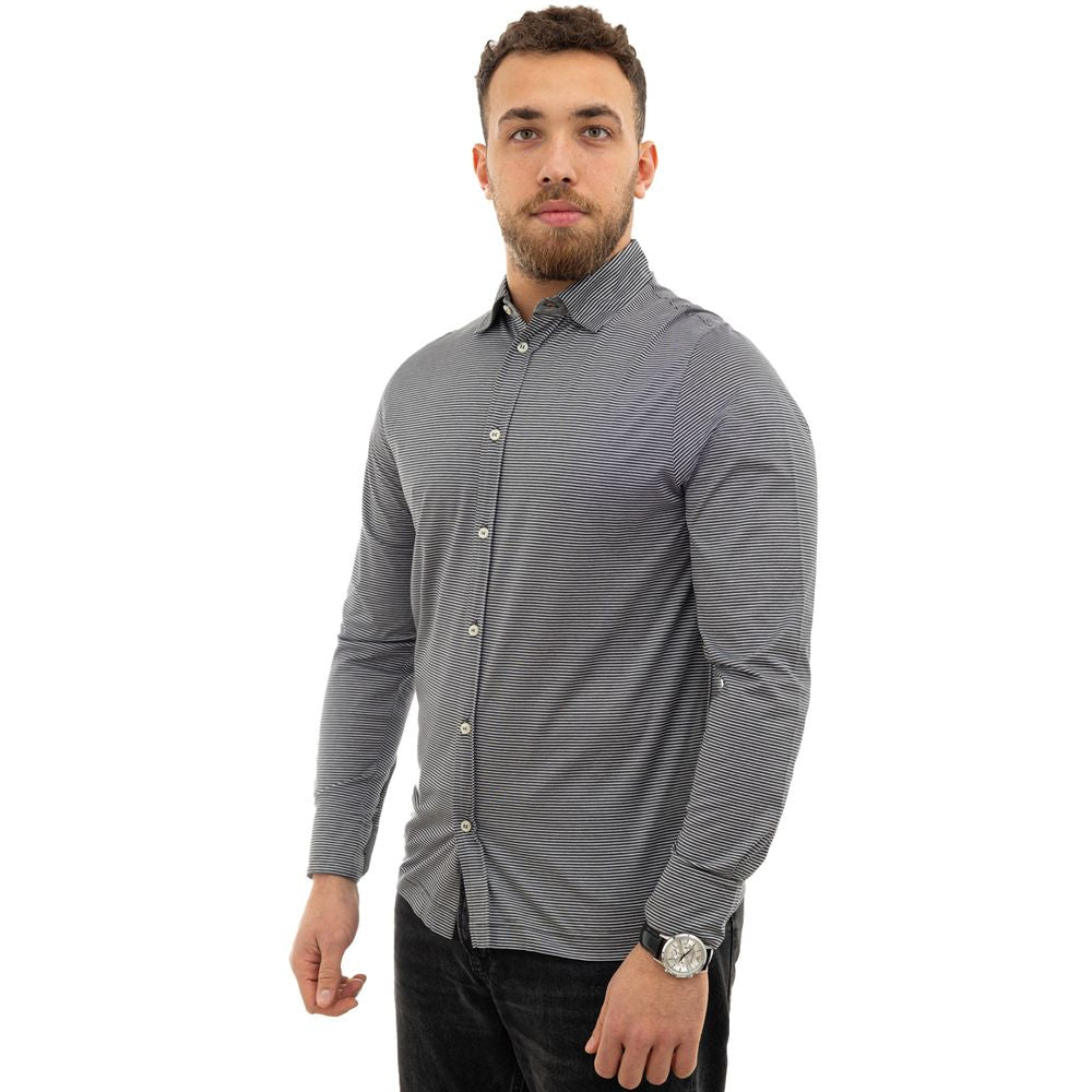 Canali Bicolor Cotton Dress Shirt