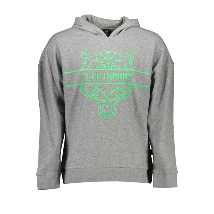 Plein Sport Grigio Cotton Men Sweatshirt