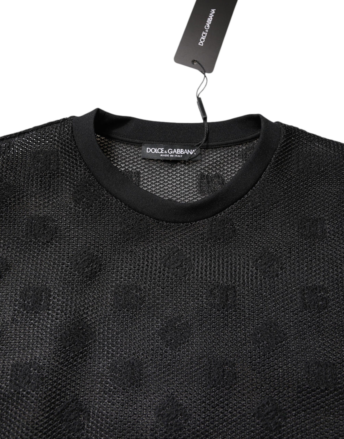 Dolce & Gabbana Black See Through Logo Short Sleeves T-shirt