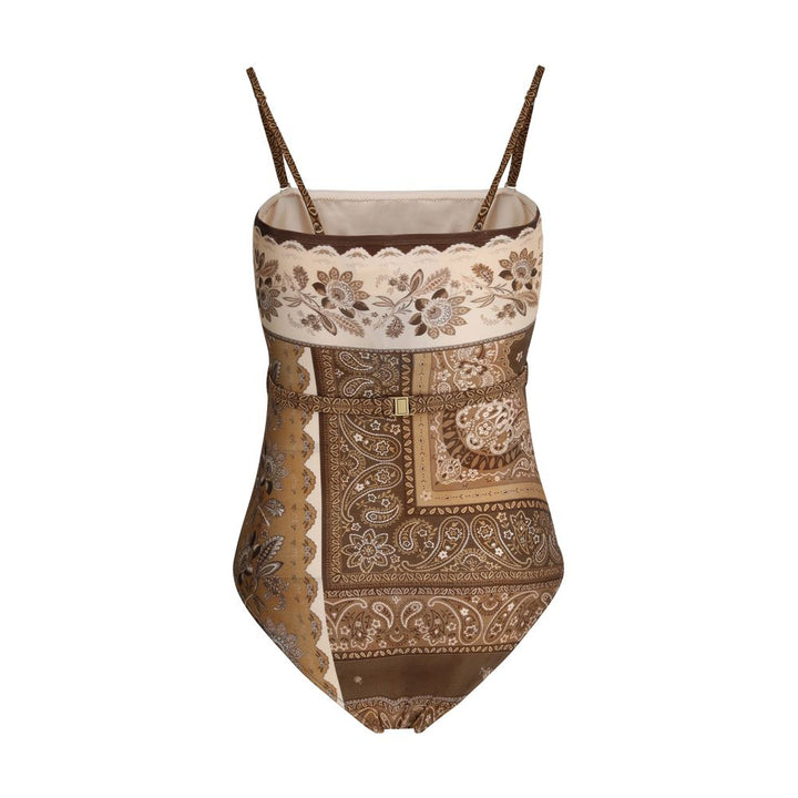 Zimmermann Brown Polyamide One-Piece Swimsuit