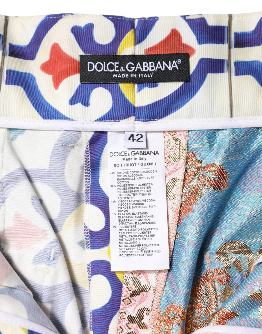 Dolce & Gabbana Multicolor High Waist Women Hot Pants Shorts