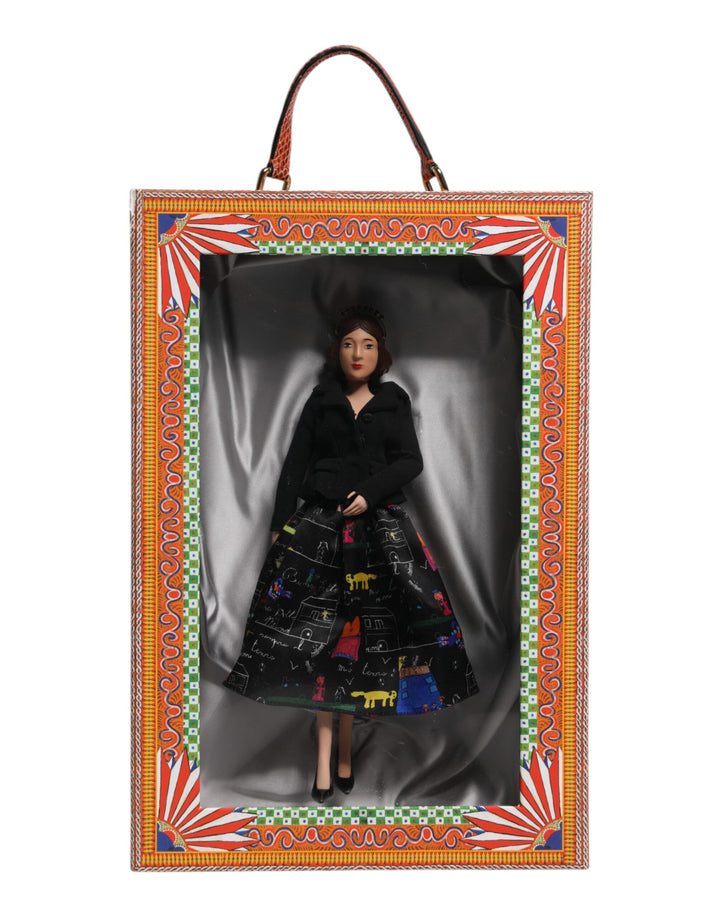 Dolce & Gabbana Black Dress Ceramic Porcelain Fashion Leather Sicily Dolls