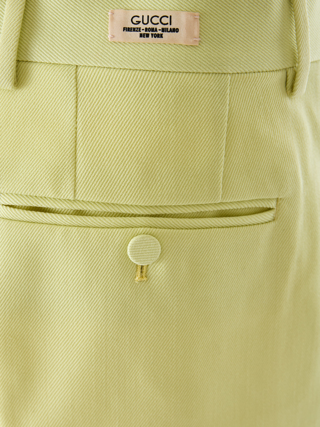 Gucci Lime Yellow Polyester Pants
