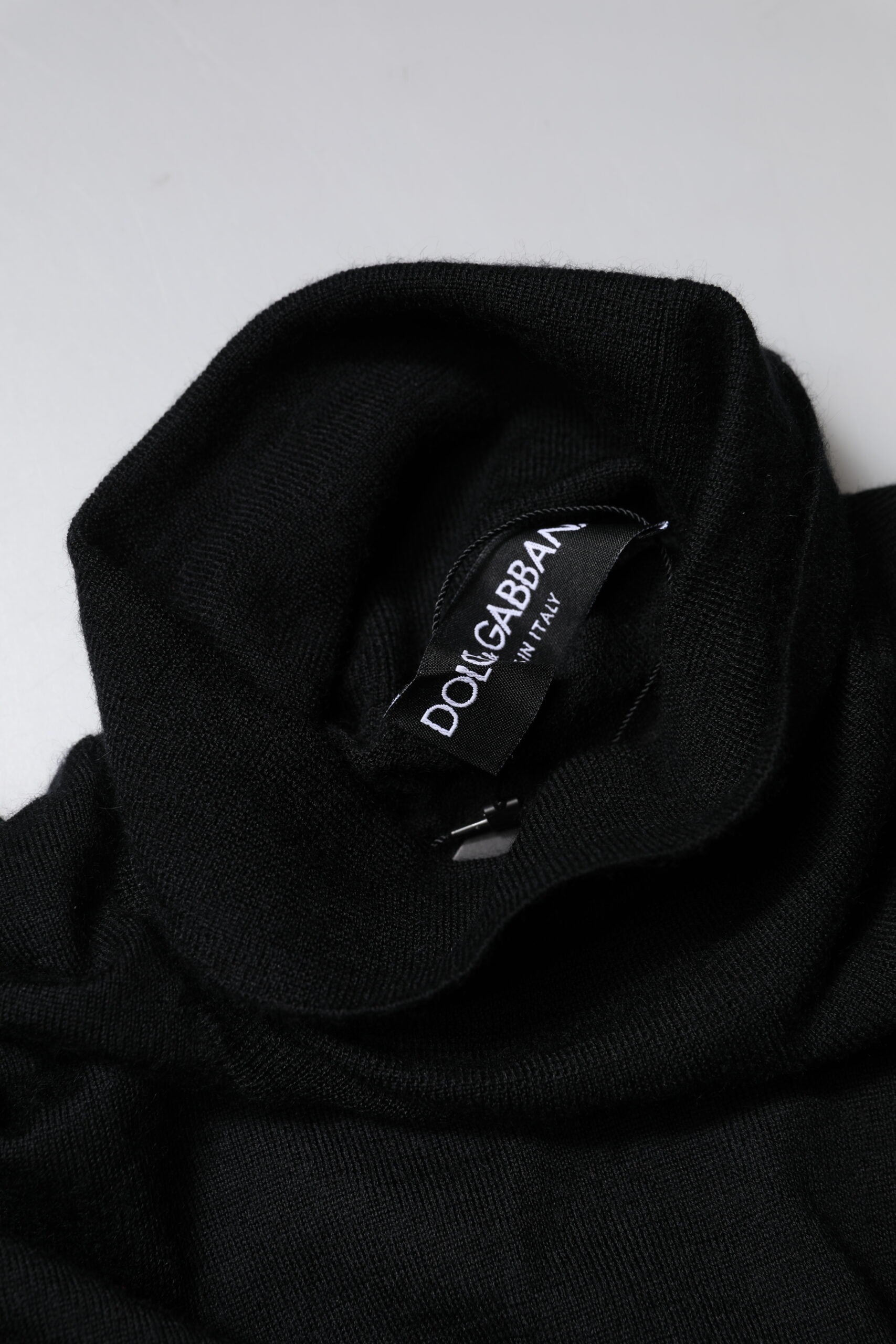 Dolce & Gabbana Black Cashmere Knitted Men Pullover Sweater