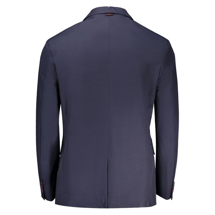 Guess Jeans Blu Cotton Men's Jacket