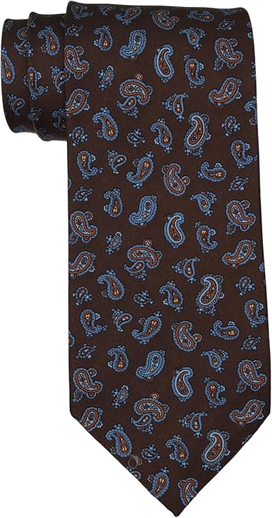 Stefano Ricci Brown Paisley Printed Tie