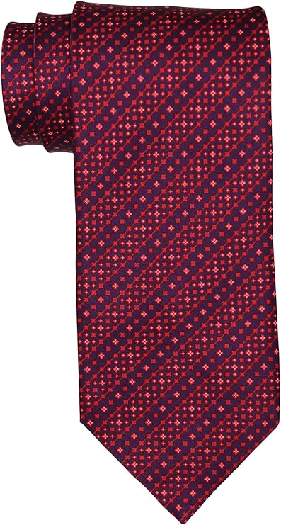 Stefano Ricci Luxury Collection Satin Red Geometric Striped Tie