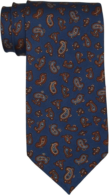 Stefano Ricci Navy Paisley Printed Tie