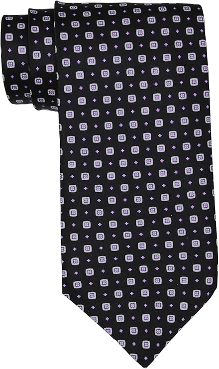 Stefano Ricci Satin Black Geometric Tie