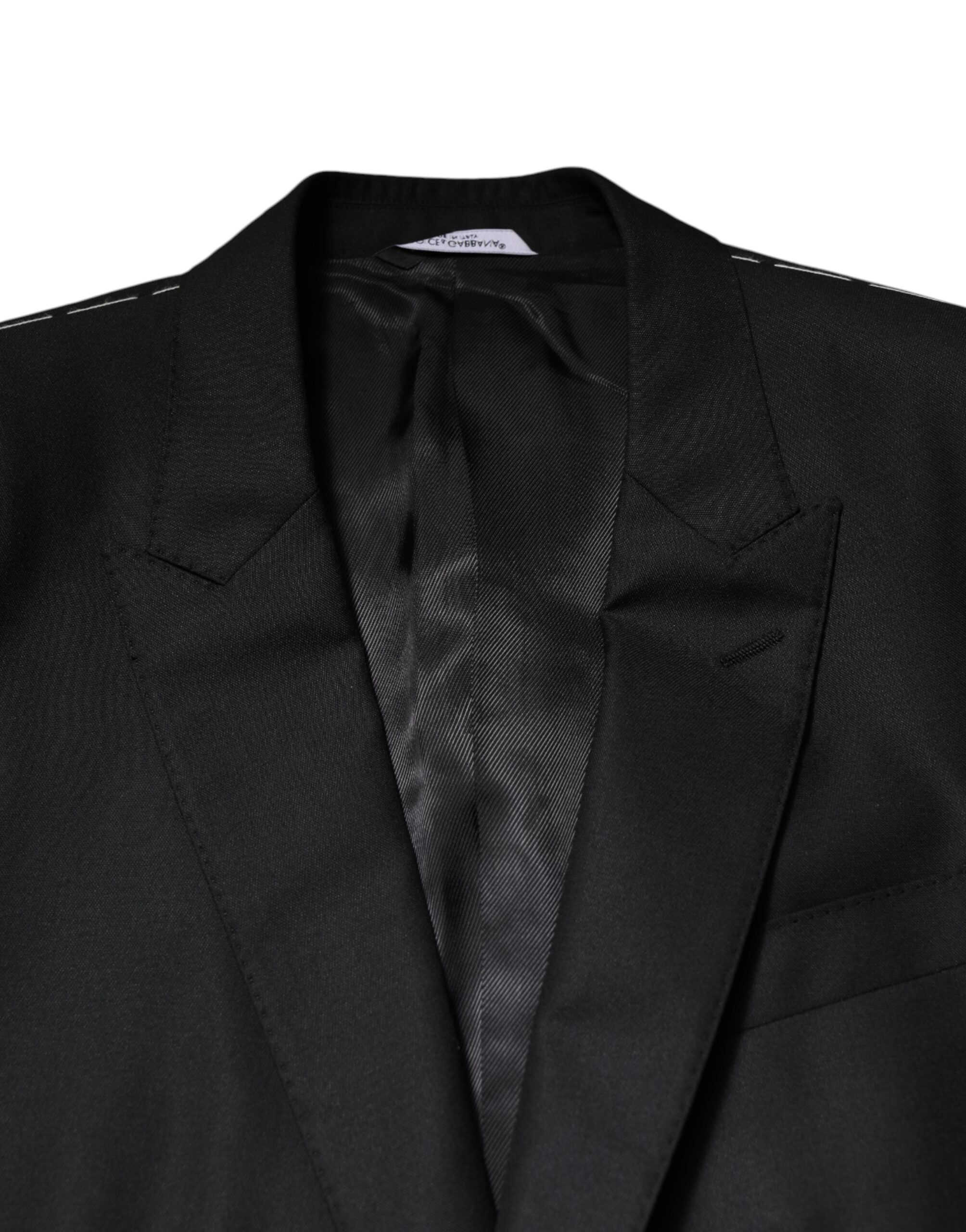 Dolce & Gabbana Black Single Breasted Suit 2 Piece Jacket