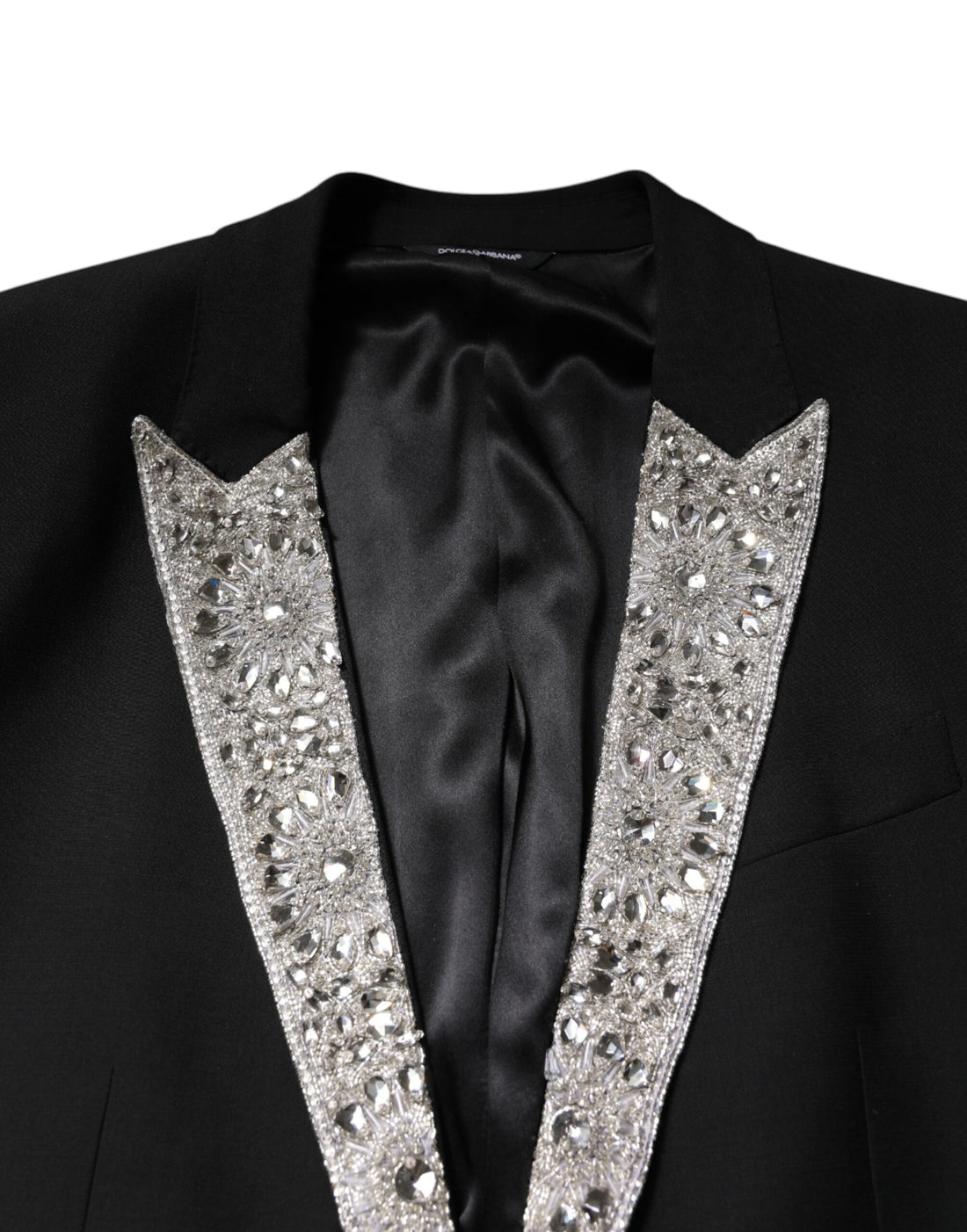 Dolce & Gabbana Black MARTINI Crystal Embellished 3 Pc Suit