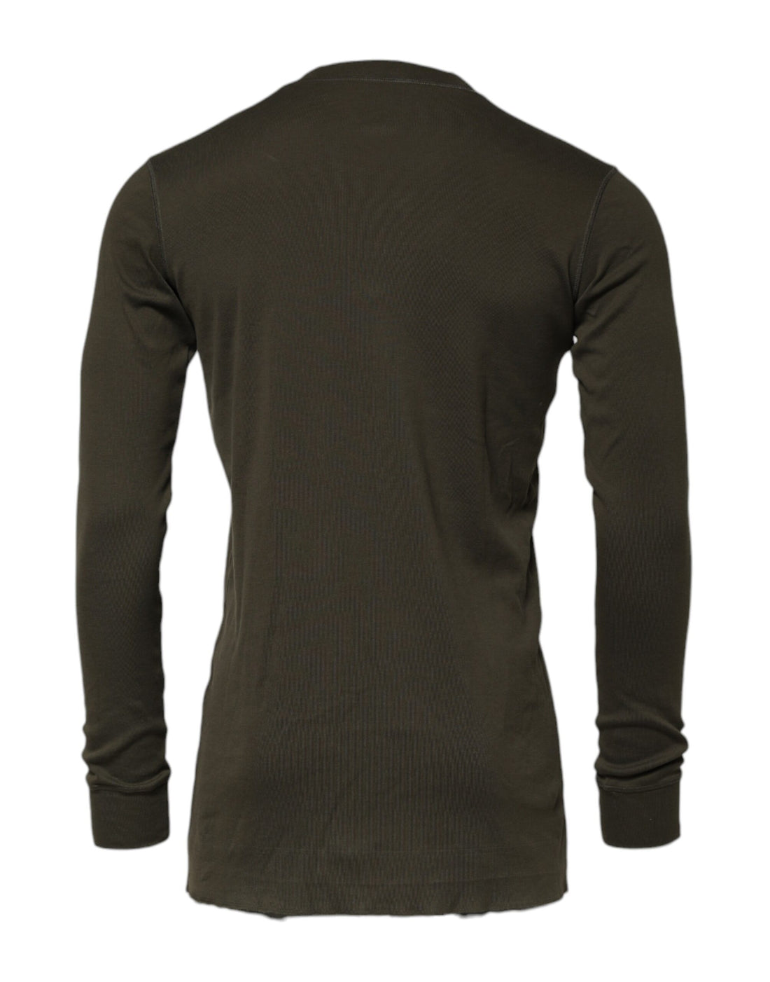 Dolce & Gabbana Dark Green Long Sleeves Crew Neck T-shirt