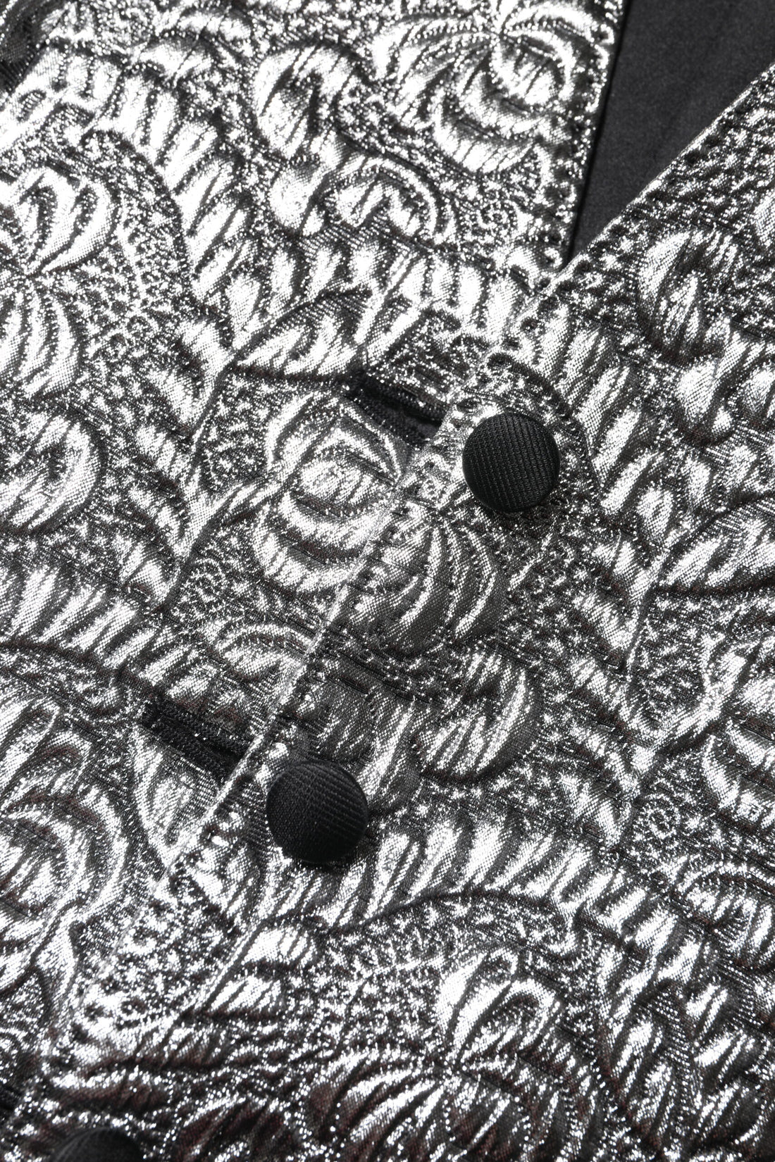 Dolce & Gabbana Silver Floral Jacquard Sleeveless Vest Top