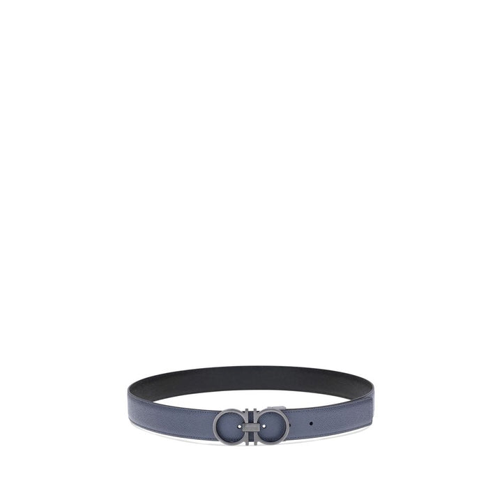 Ferragamo Blue Calf Leather Bos Taurus Regular Belt